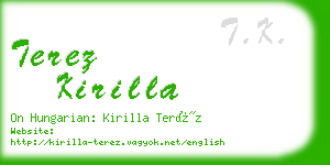 terez kirilla business card